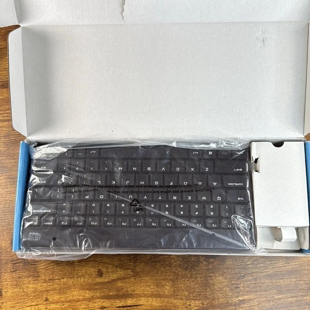 Adesso Black Wireless Spill Resistant Mini Keyboard & Mouse